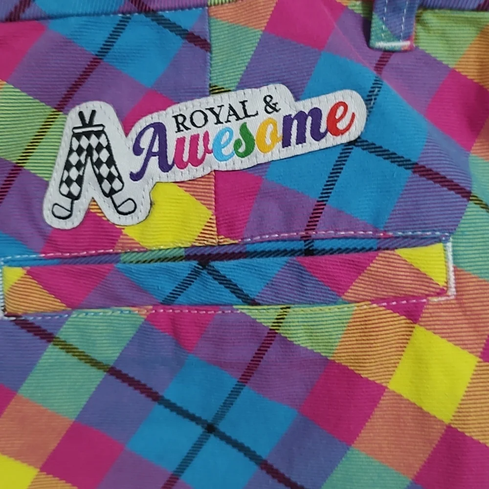 Royal  & Awesome Plaid Golf Shorts